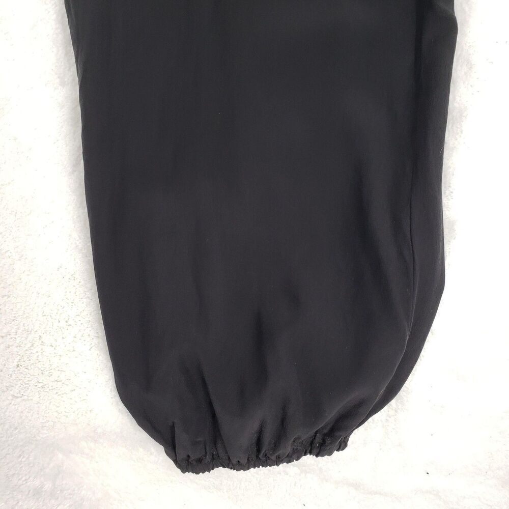 Twelfth Street Cynthia Vincent Jumpsuit Womens Medium Black Silk Leather Straps - Picture 6 of 10